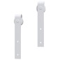 vidaXL Kit herrajes para puertas correderas de acero blanco 200 cm vidaXL Kit herrajes para puertas correderas de acero blanco 200 cm