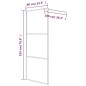 vidaXL Mampara de ducha vidrio ESG transparente blanco 80x195 cm vidaXL Mampara de ducha vidrio ESG transparente blanco 80x195 cm