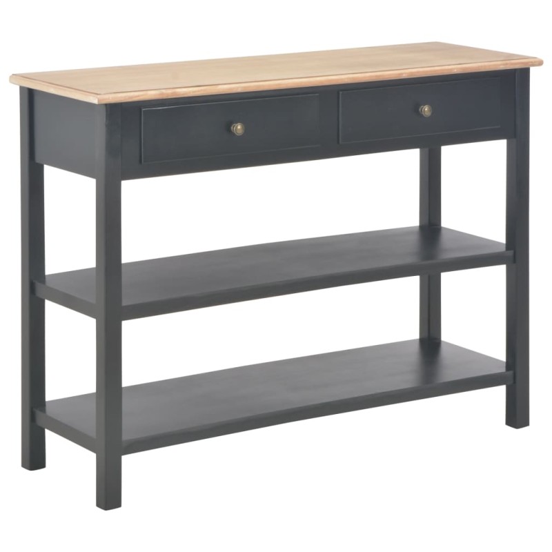 vidaXL Aparador de MDF 110x35x80 cm negro