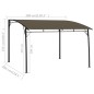 vidaXL Toldo parasol de jardín gris taupe 3x3x2,55 m vidaXL Toldo parasol de jardín gris taupe 3x3x2,55 m