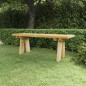 vidaXL Banco de jardín madera maciza de pino impregnada 110 cm vidaXL Banco de jardín madera maciza de pino impregnada 110 cm