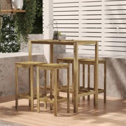 vidaXL Mesa de bar de madera de pino impregnada 110x60x110 cm