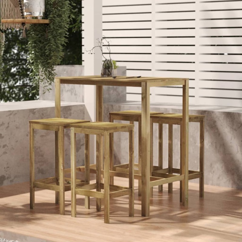 vidaXL Mesa de bar de madera de pino impregnada 110x60x110 cm vidaXL Mesa de bar de madera de pino impregnada 110x60x110 cm