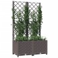 vidaXL Jardinera con enrejado PP marrón 80x40x136 cm vidaXL Jardinera con enrejado PP marrón 80x40x136 cm