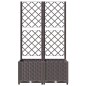 vidaXL Jardinera con enrejado PP marrón 80x40x136 cm vidaXL Jardinera con enrejado PP marrón 80x40x136 cm