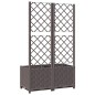 vidaXL Jardinera con enrejado PP marrón 80x40x136 cm vidaXL Jardinera con enrejado PP marrón 80x40x136 cm