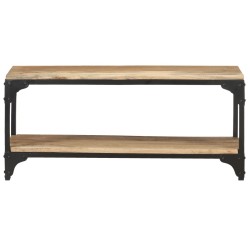 vidaXL Mesa de centro de madera maciza de mango 90x30x40 cm