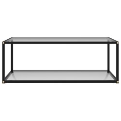 vidaXL Mesa de centro transparente vidrio templado 100x50x35 cm