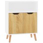 vidaXL Aparador madera de ingeniería blanco y roble Sonoma 60x30x72 cm vidaXL Aparador madera de ingeniería blanco y roble Sonoma 60x30x72 cm