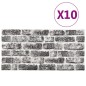 vidaXL Paneles de pared 3D 10 uds diseño de ladrillo EPS gris oscuro vidaXL Paneles de pared 3D 10 uds diseño de ladrillo EPS gris oscuro