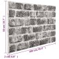 vidaXL Paneles de pared 3D 10 uds diseño de ladrillo EPS gris oscuro vidaXL Paneles de pared 3D 10 uds diseño de ladrillo EPS gris oscuro