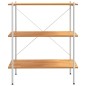 vidaXL Estantería de 3 niveles blanco y roble 80x40x92 cm vidaXL Estantería de 3 niveles blanco y roble 80x40x92 cm