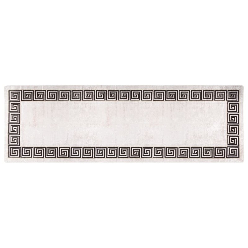 vidaXL Alfombra lavable antideslizante beige claro 80x300 cm vidaXL Alfombra lavable antideslizante beige claro 80x300 cm