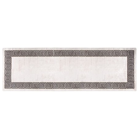 vidaXL Alfombra lavable antideslizante beige claro 80x300 cm