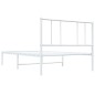 vidaXL Estructura de cama de metal con cabecero blanco 75x190 cm vidaXL Estructura de cama de metal con cabecero blanco 75x190 cm