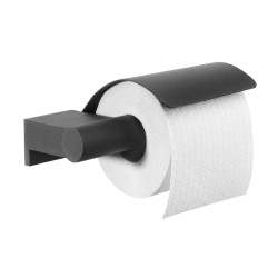 Tiger Portarrollos de papel higiénico con tapa Bold negro mate