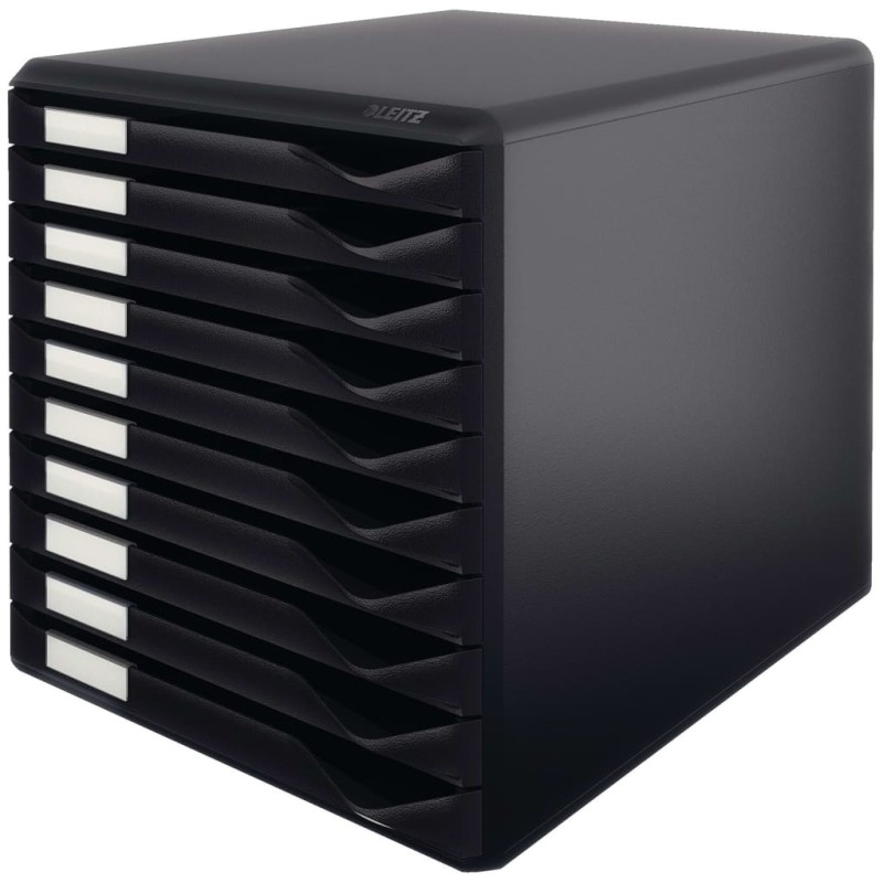Leitz Set de 10 cajones para documentos negro Leitz Set de 10 cajones para documentos negro