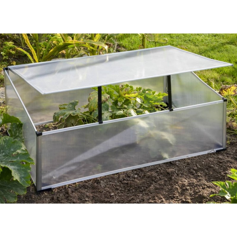 HI Invernadero de aluminio transparente 100x60x40 cm HI Invernadero de aluminio transparente 100x60x40 cm