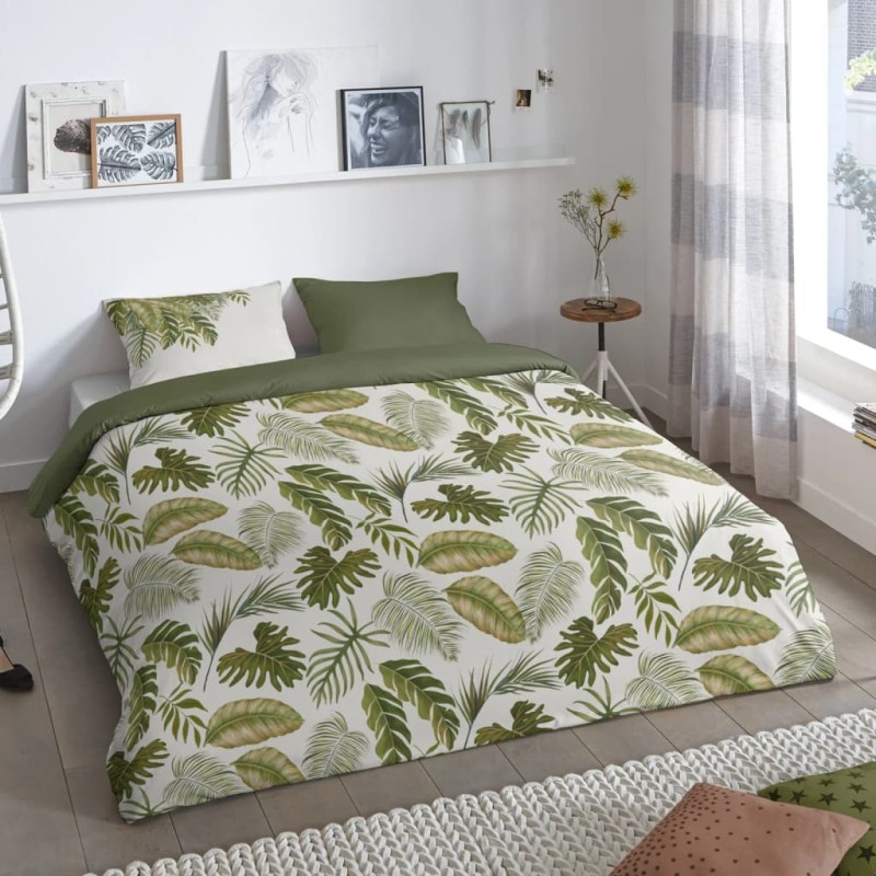 Good Morning Funda de edredón LEWIS 155x220 cm verde Good Morning Funda de edredón LEWIS 155x220 cm verde