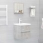 vidaXL Espejo de baño madera contrachapada gris hormigón 40x10,5x37 cm vidaXL Espejo de baño madera contrachapada gris hormigón 40x10,5x37 cm