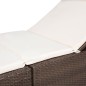 vidaXL Tumbona con cojín ratán sintético marrón vidaXL Tumbona con cojín ratán sintético marrón