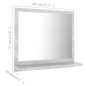 vidaXL Espejo de baño madera contrachapada gris hormigón 40x10,5x37 cm vidaXL Espejo de baño madera contrachapada gris hormigón 40x10,5x37 cm