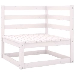 vidaXL Set de salón de jardín de 3 piezas blanco madera maciza de pino