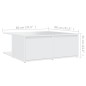 vidaXL Mesa de centro madera contrachapada blanco 80x80x31 cm vidaXL Mesa de centro madera contrachapada blanco 80x80x31 cm