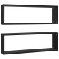 vidaXL Estantes cubo de pared 2 uds contrachapado negro 80x15x26,5 cm vidaXL Estantes cubo de pared 2 uds contrachapado negro 80x15x26,5 cm