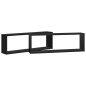 vidaXL Estantes cubo de pared 2 uds contrachapado negro 80x15x26,5 cm vidaXL Estantes cubo de pared 2 uds contrachapado negro 80x15x26,5 cm