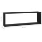 vidaXL Estantes cubo de pared 2 uds contrachapado negro 80x15x26,5 cm vidaXL Estantes cubo de pared 2 uds contrachapado negro 80x15x26,5 cm