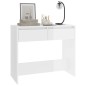 vidaXL Mesa consola madera contrachapada blanco brillo 89x41x76,5 cm vidaXL Mesa consola madera contrachapada blanco brillo 89x41x76,5 cm