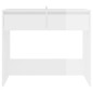 vidaXL Mesa consola madera contrachapada blanco brillo 89x41x76,5 cm vidaXL Mesa consola madera contrachapada blanco brillo 89x41x76,5 cm