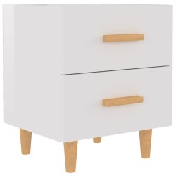 vidaXL Mesita de noche blanco brillante 40x35x47,5 cm