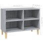 vidaXL Mueble de TV con patas madera maciza gris Sonoma 69,5x30x50 cm vidaXL Mueble de TV con patas madera maciza gris Sonoma 69,5x30x50 cm