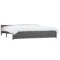 vidaXL Estructura de cama madera maciza gris Super King 180x200 cm