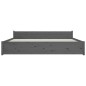 vidaXL Estructura de cama madera maciza gris Super King 180x200 cm
