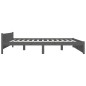 vidaXL Estructura de cama madera maciza gris Super King 180x200 cm