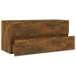 vidaXL Mueble lavabo madera contrachapada roble ahumado 100x38,5x45 cm vidaXL Mueble lavabo madera contrachapada roble ahumado 100x38,5x45 cm