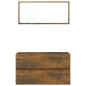 vidaXL Set de muebles baño 2 pzas madera contrachapada roble ahumado vidaXL Set de muebles baño 2 pzas madera contrachapada roble ahumado