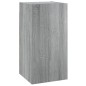 vidaXL Mueble para TV 2 uds contrachapado gris Sonoma 30,5x30x60 cm