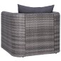 vidaXL Silla de jardín con cojines ratán sintético gris vidaXL Silla de jardín con cojines ratán sintético gris