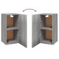 vidaXL Mueble para TV 2 uds contrachapado gris Sonoma 30,5x30x60 cm
