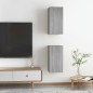 vidaXL Mueble para TV 2 uds contrachapado gris Sonoma 30,5x30x60 cm