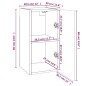 vidaXL Mueble para TV 2 uds contrachapado gris Sonoma 30,5x30x60 cm