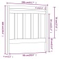 vidaXL Cabecero de cama madera maciza de pino blanco 106x4x100 cm vidaXL Cabecero de cama madera maciza de pino blanco 106x4x100 cm