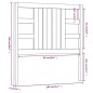 vidaXL Cabecero de cama madera maciza de pino blanco 106x4x100 cm vidaXL Cabecero de cama madera maciza de pino blanco 106x4x100 cm