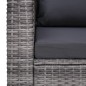 vidaXL Silla de jardín con cojines ratán sintético gris vidaXL Silla de jardín con cojines ratán sintético gris