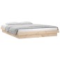 vidaXL Estructura de cama con LED madera maciza 140x190 cm vidaXL Estructura de cama con LED madera maciza 140x190 cm