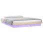 vidaXL Estructura de cama con LED madera maciza 140x190 cm vidaXL Estructura de cama con LED madera maciza 140x190 cm
